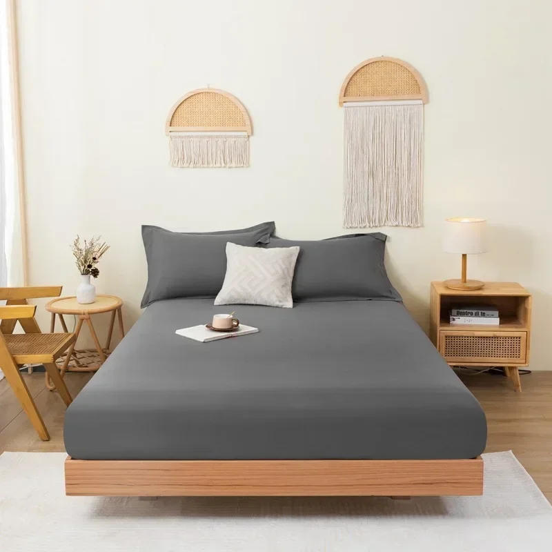 Draphousse en coton élastique matelas bébé housse antipoussière drap lit King Queen taie d'oreiller décoration