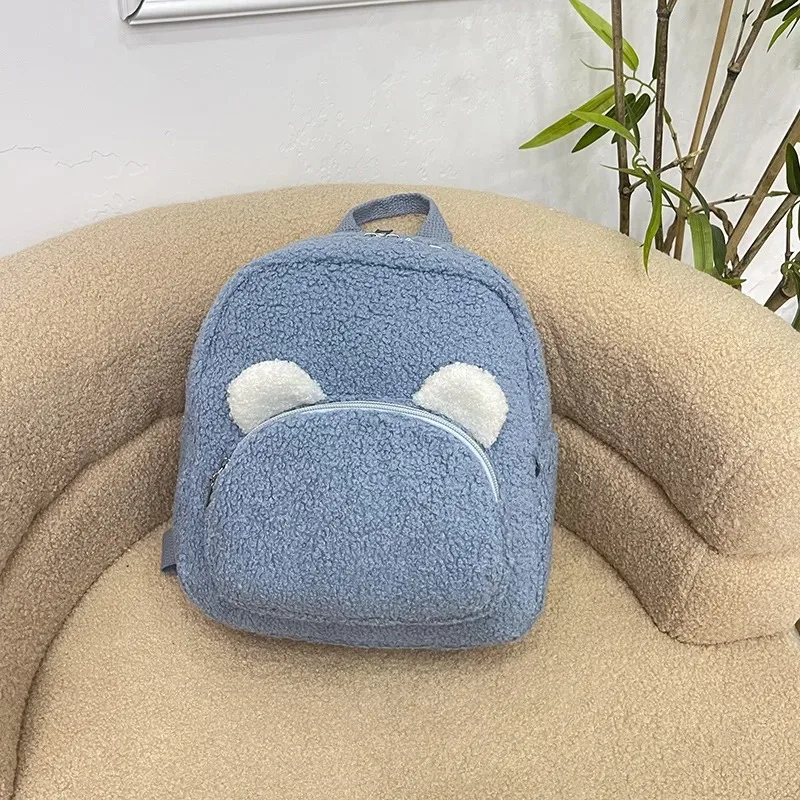Sac à dos peluche oreilles mignonnes bébé garçon fille école maternelle hiver doux personnalisable qualité pre