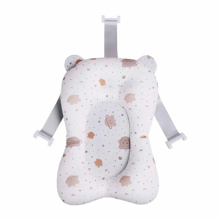 Coussin de bain pour bébé support ergonomique doux antidérapant motifs espace portable hypoallergénique confor