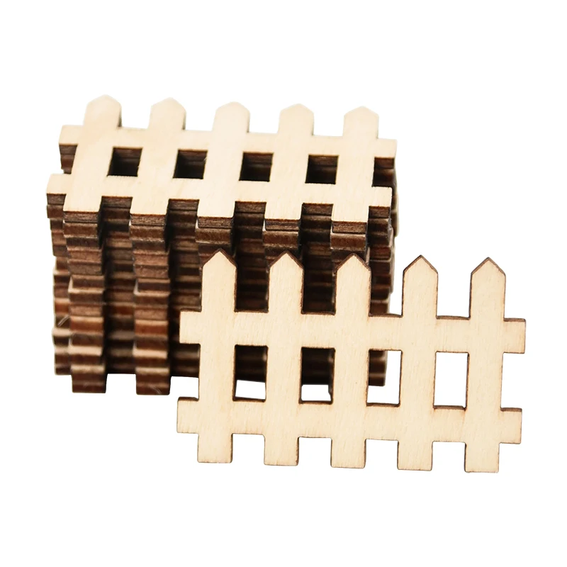 Clôture miniature en bois 20/40 pièces décoration jardin ferme balcon paysage accessoire DIY modélisme bois na