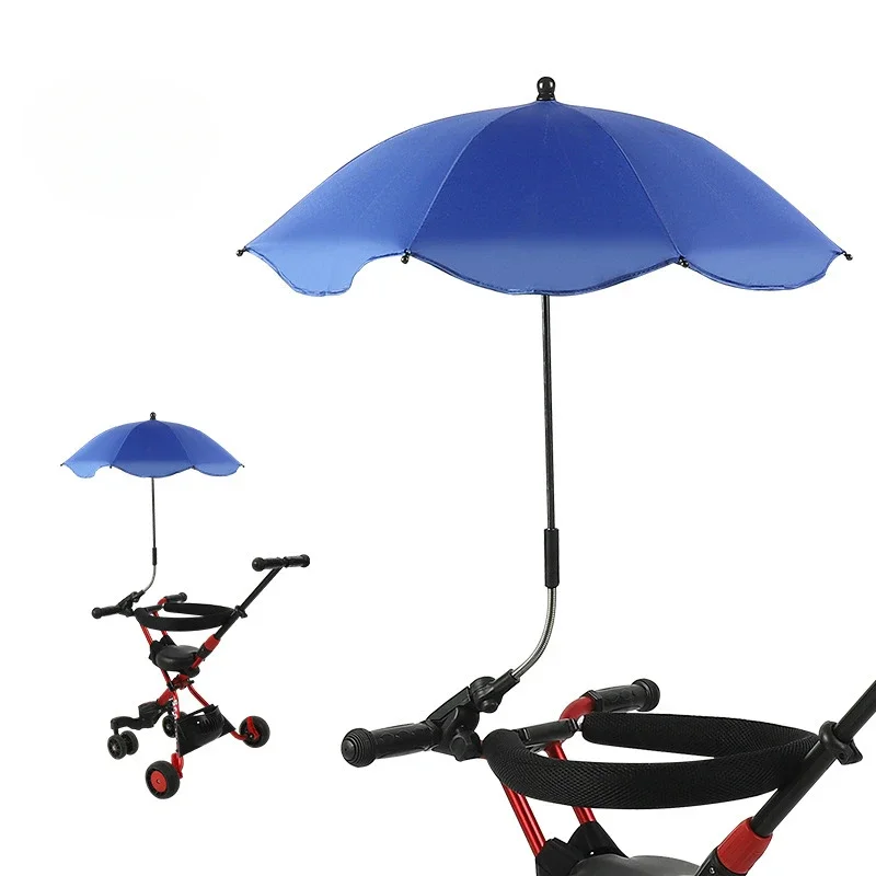 Parasol universel pour poussette protection solaire bébé UV Navy blue ajustable pratique accessoire bébé paras