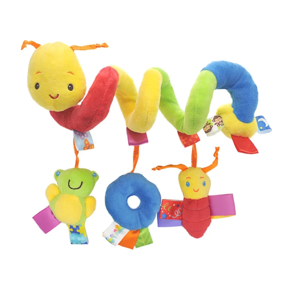 Jouet mobile spiralé en peluche pour bébé stimulateur sensoriel pour poussette berceau voyage cadeau bébé fill