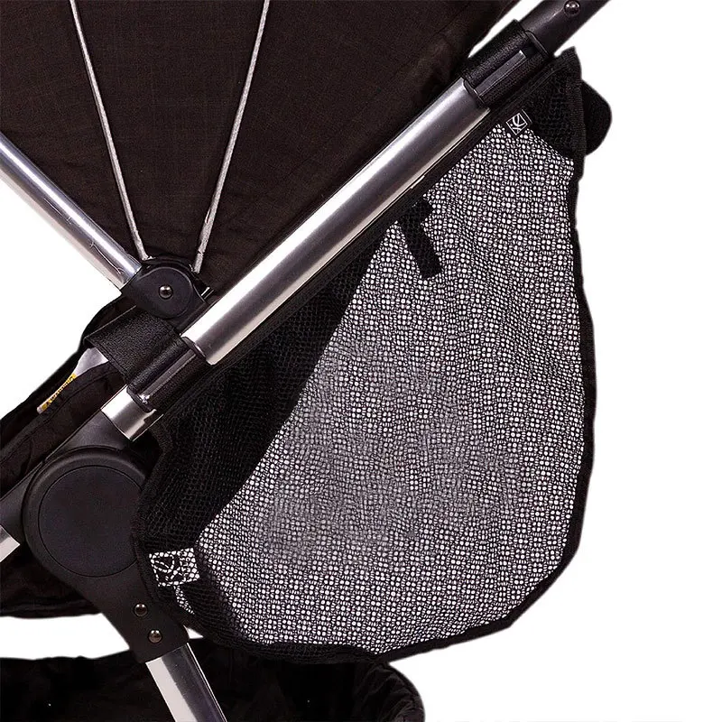 Sac de rangement universel pour poussette filet de chargement en maille accessoires pour chariot Black