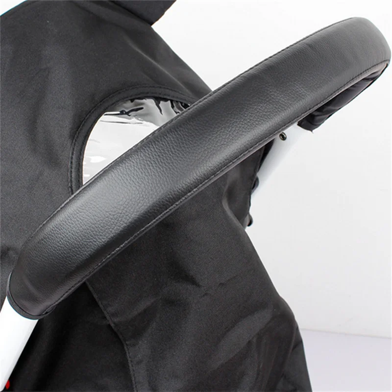 Poignée de poussette en cuir PU pour bébé housse universelle antidérapante protection confortable pour pousset