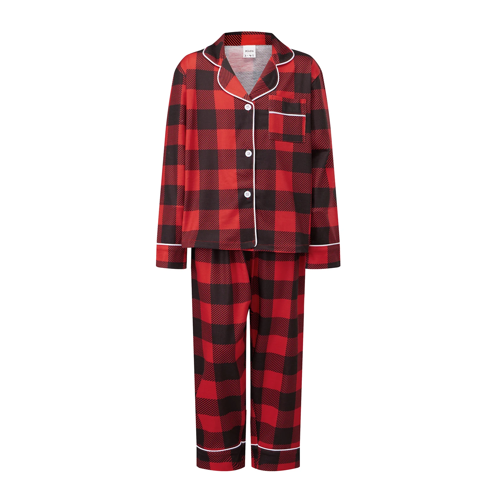 Famille pyjamas Noël mère enfant ensemble à carreaux classique confort nuit hiver Noel cadeau idée