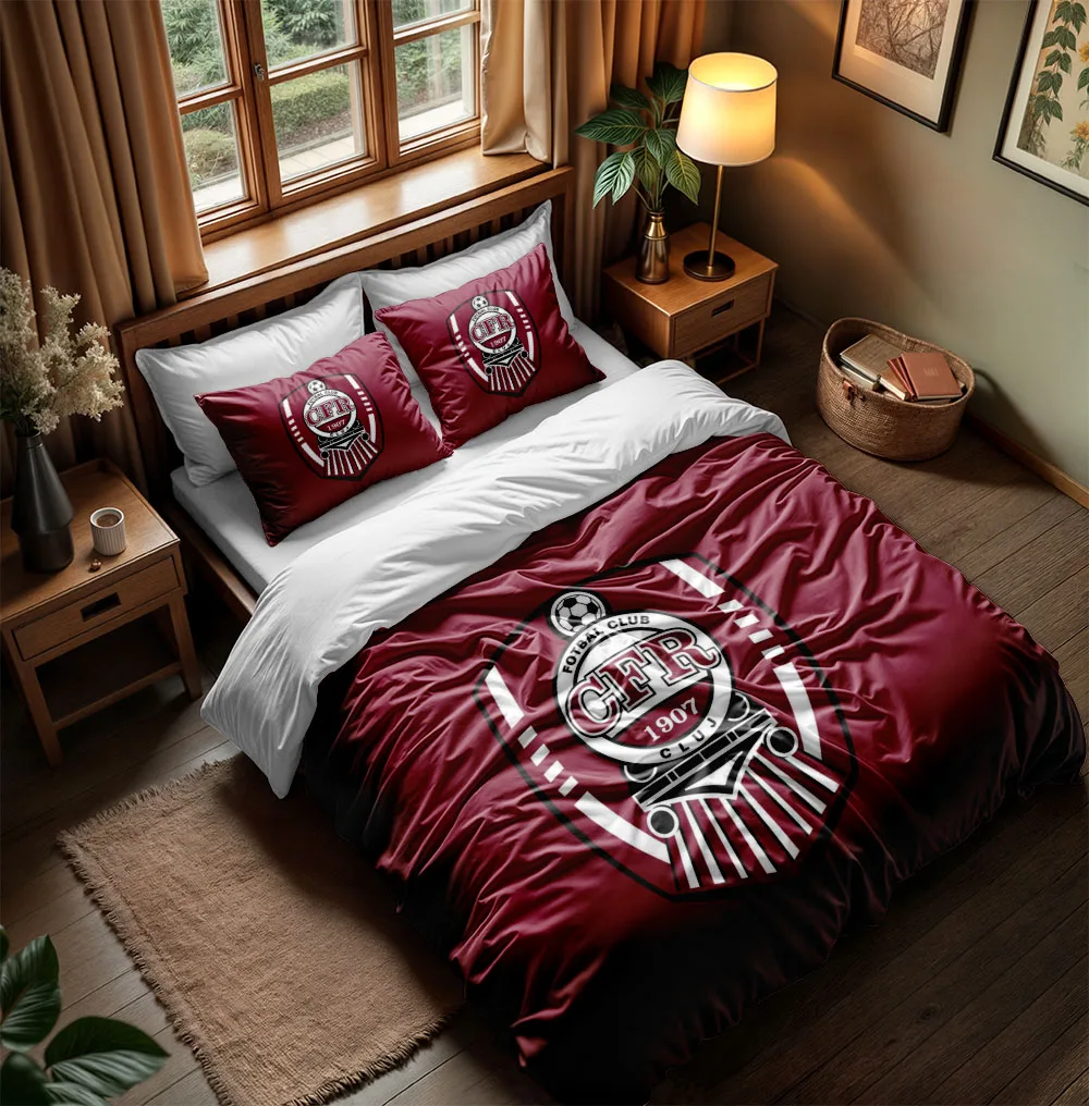 Couette et taies d'oreiller enfants style sport design CFR 1907 logo
