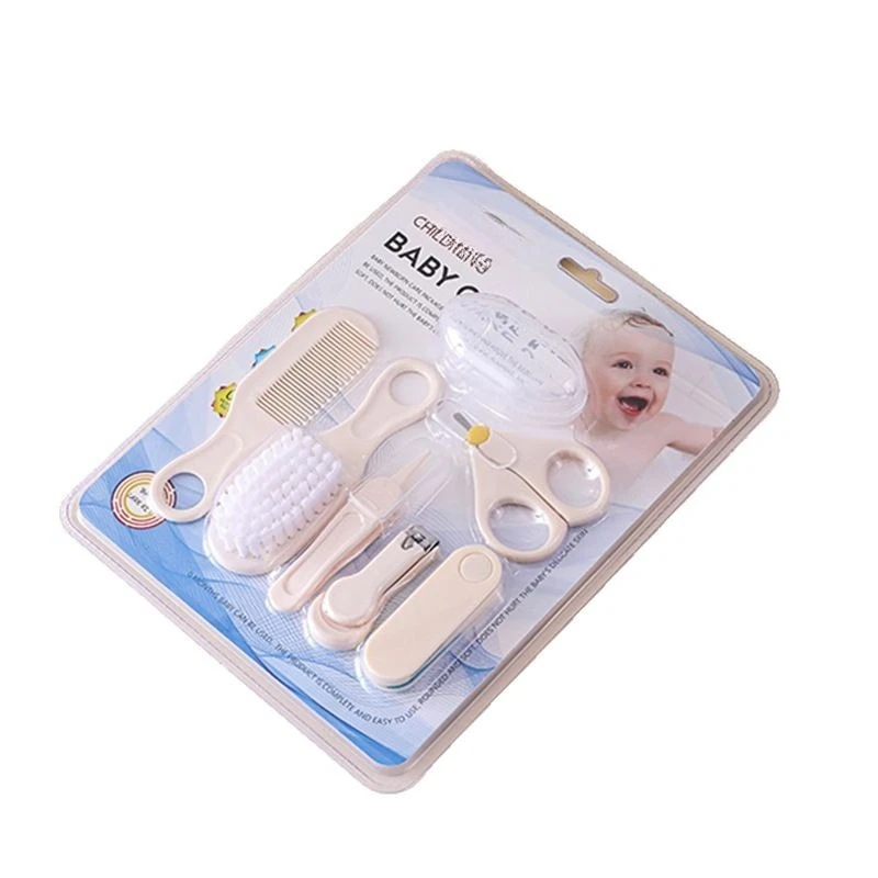 Kit bébé soins essentiels 7 pièces brosse à dents tondeuse coupeongles anneau de dentition sécurité hygiène qu