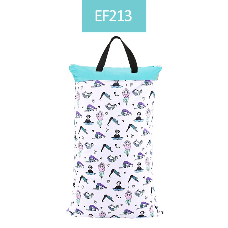 Sac à langer Happy Flute imperméable Polyester PUL pour bébé design coloré grande taille 40x70cm poignées en t