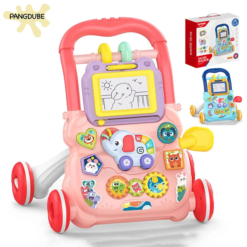 PANGDUBE Déambulateur éducatif pour bébé chariot musical interactif apprentissage de la marche jouets éducatif