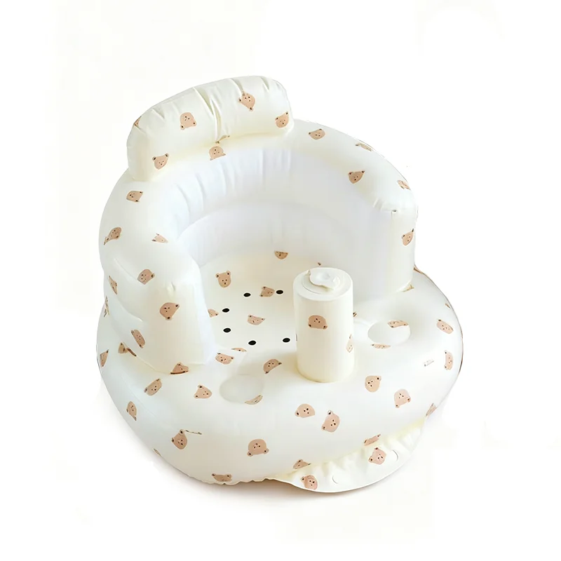 Canapé gonflable ours bébé portable siège apprentissage chaise bain tabouret sécurité design enfant PVC doux d