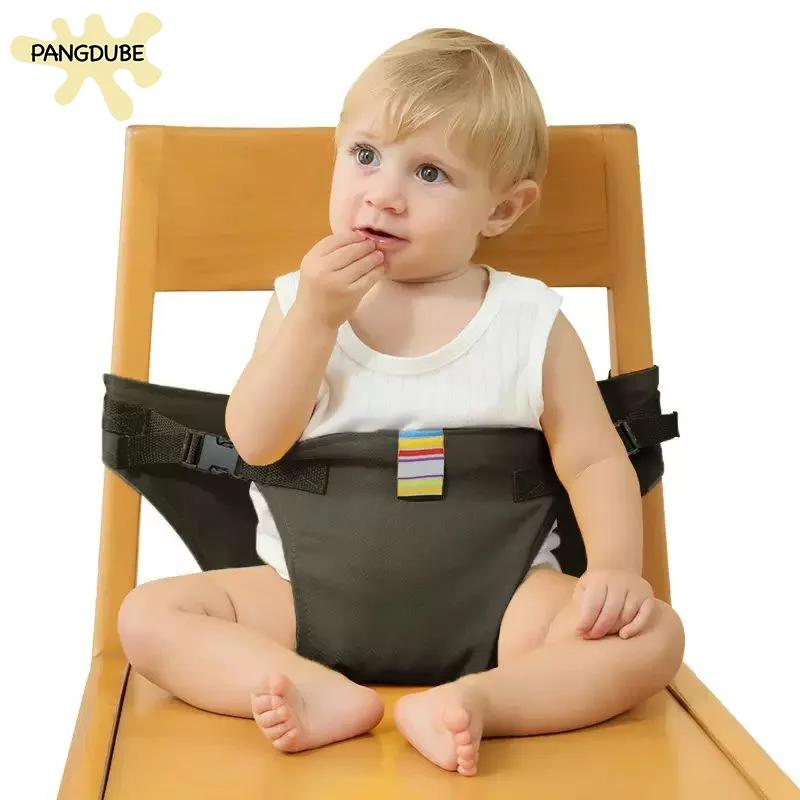 Harnais de sécurité bébé PANGDUBE en coton portable pliable ceinture fixe chaise salle à manger sans produits 