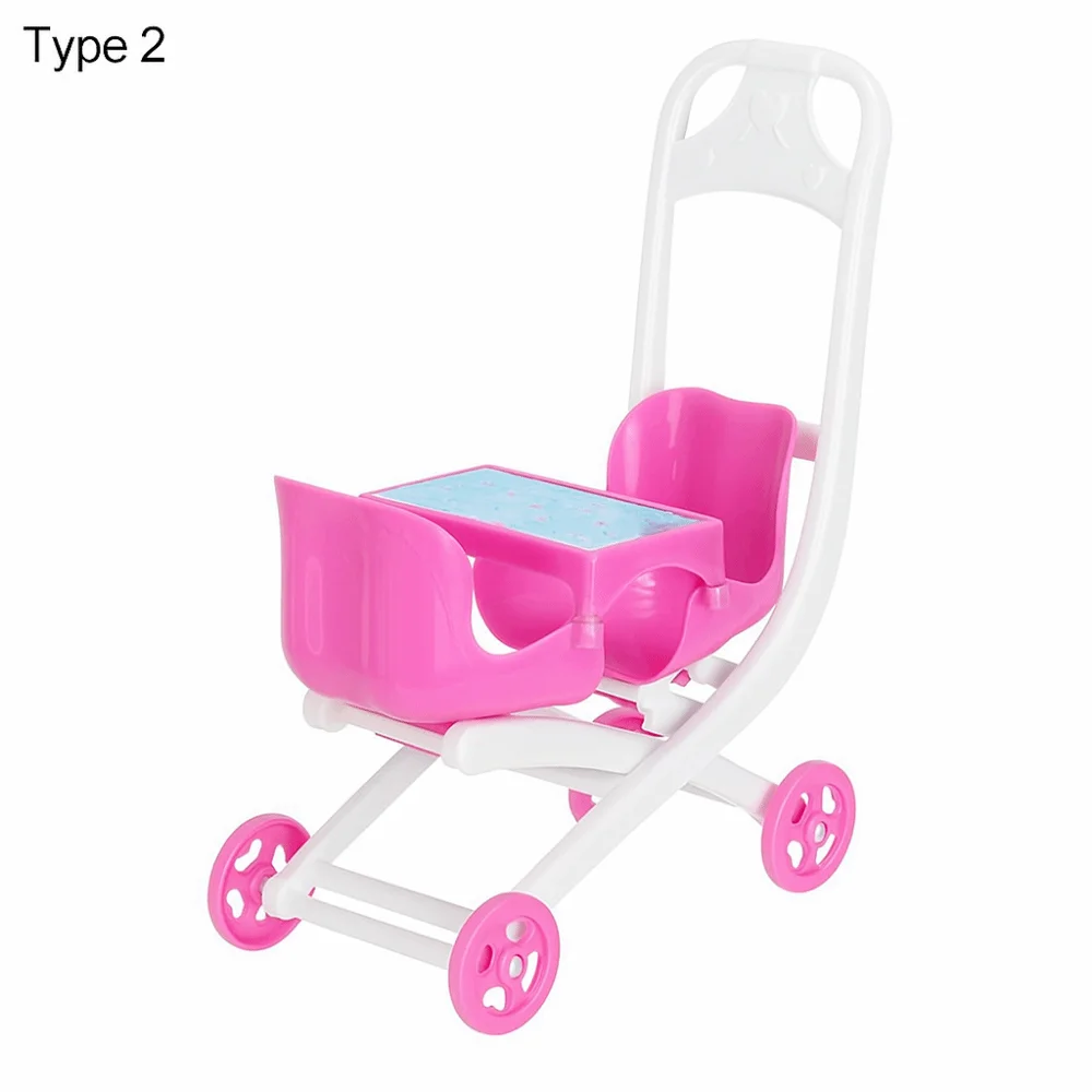 Poussette pour poupées 2 places jouet enfants imagination jeu rôle accessoires Barbies Cheshire jouets filles 