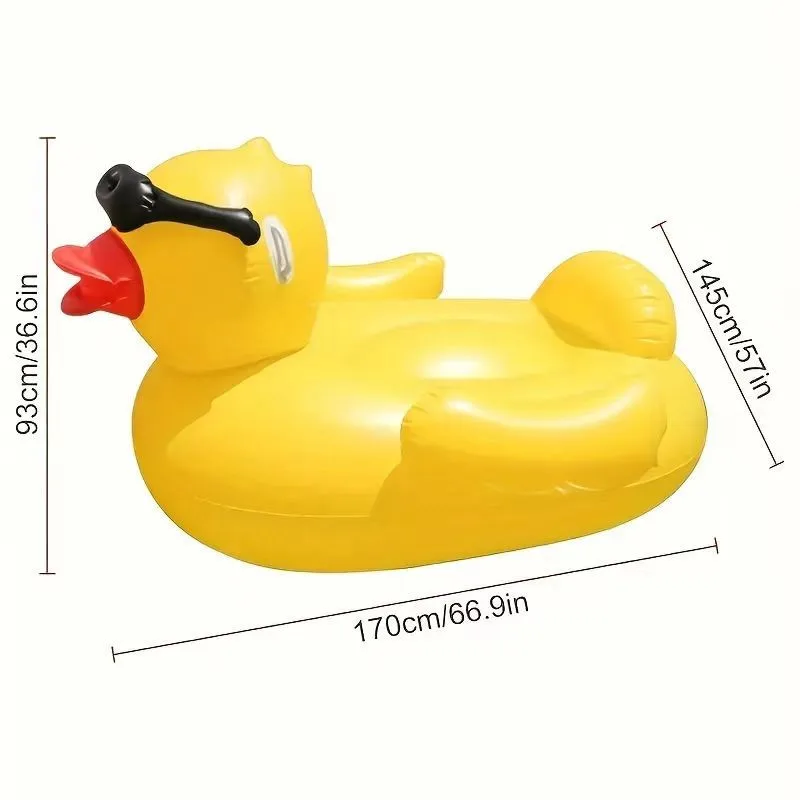 Bouée gonflable en forme de canard matelas flottant piscine lit d'eau