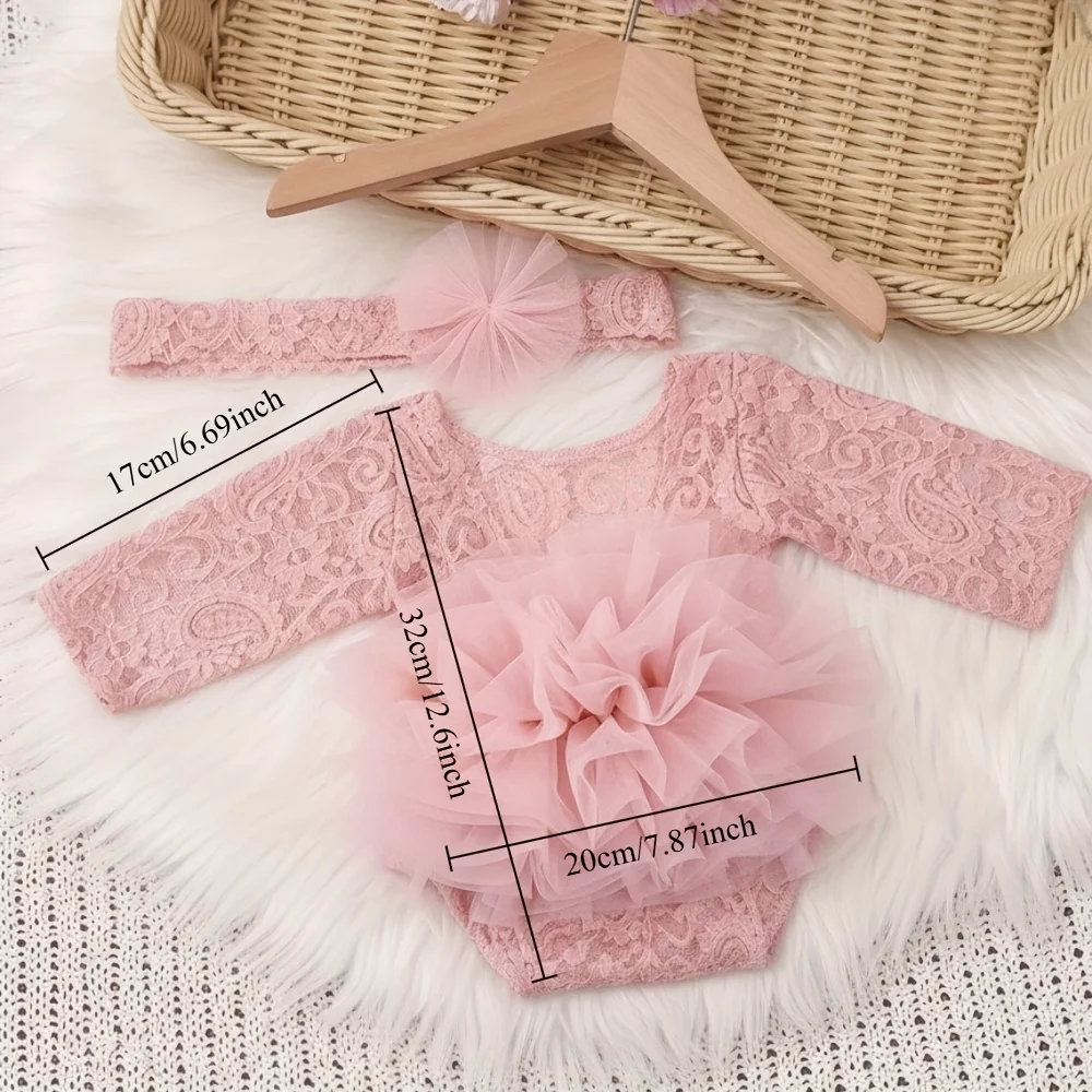 Robe dentelle tutu pour bébé tenue photo 100e jour accessoire cadeau