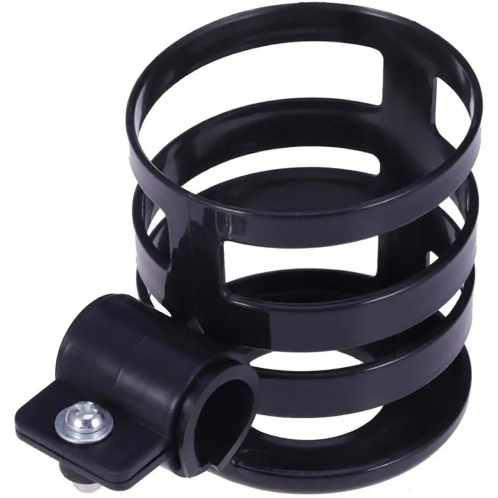 Portebouteille poussette support universel fixe bouteille d'eau canette sacoche sécurisé noir