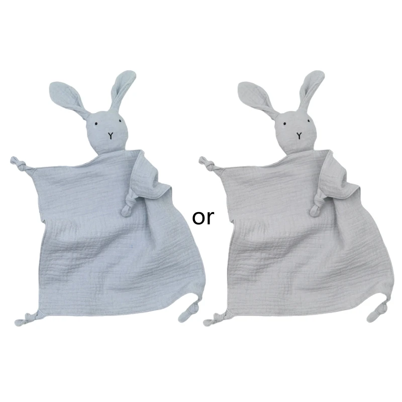 Doudou lapin apaisant bébé couverture douce en coton bavoir sécurité serviette visage réconfort accessoire béb