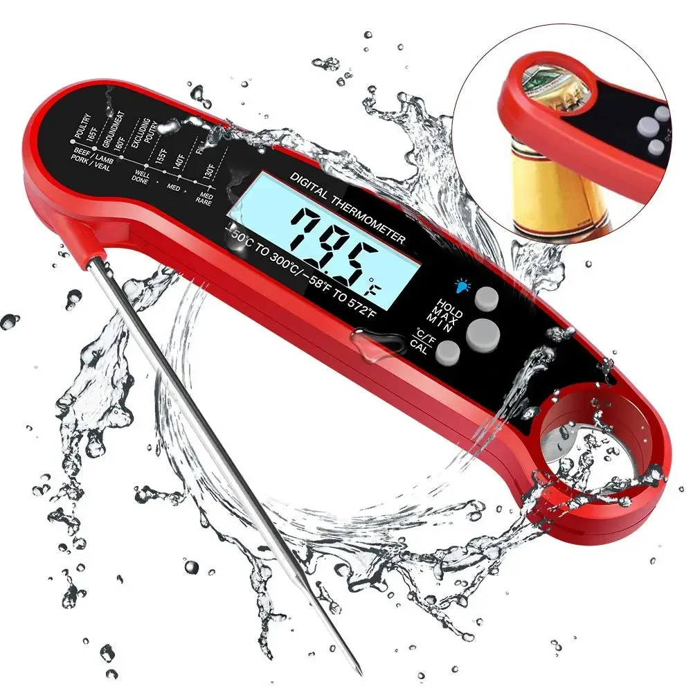 Thermomètre numérique cuisine BBQ four viande eau lait sonde numérique résistant à l'eau portable écran numéri