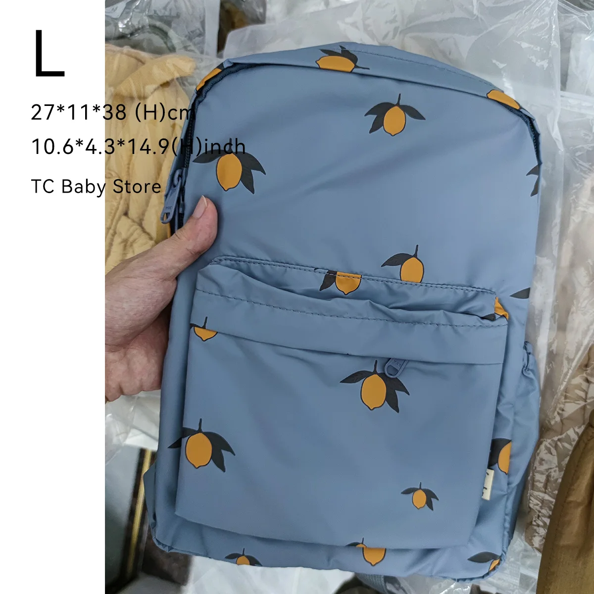 Sac à dos enfants design moderne motif citron bleu veste école rangement enfants 312 ans sac à dos scolaire po