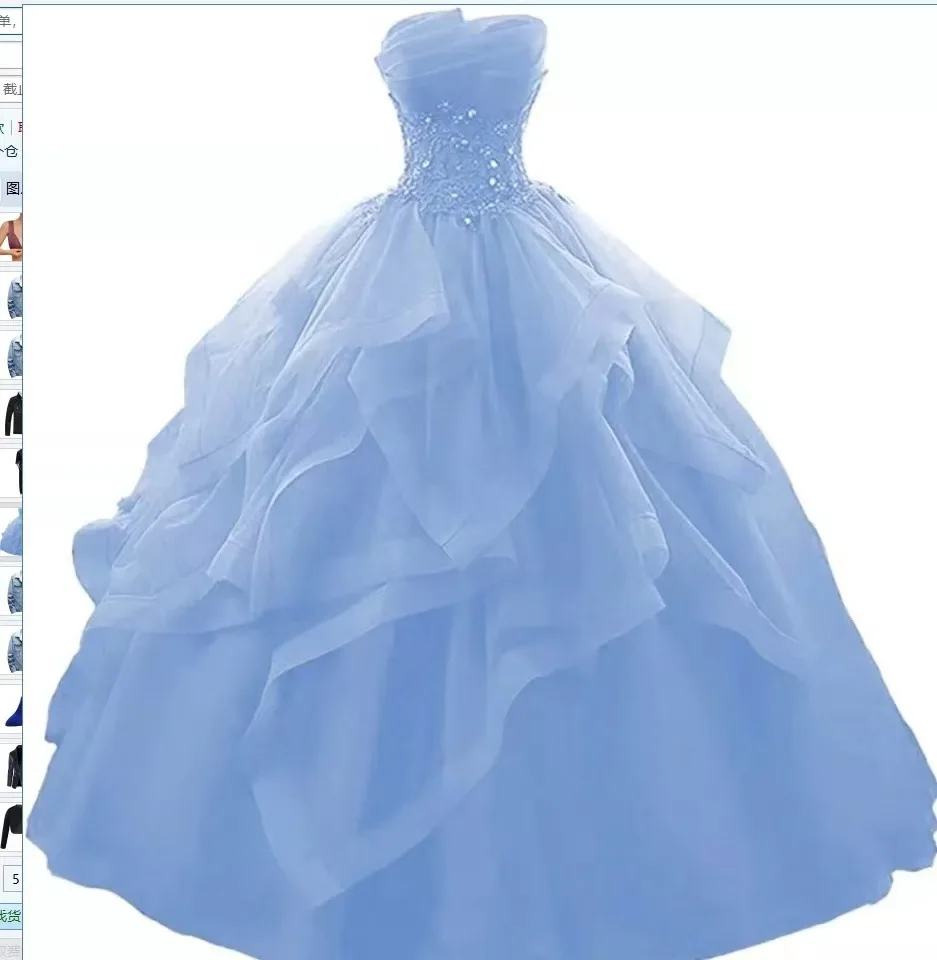 Robe de bal formelle pour bébé princesse robe de soirée élégante bleu