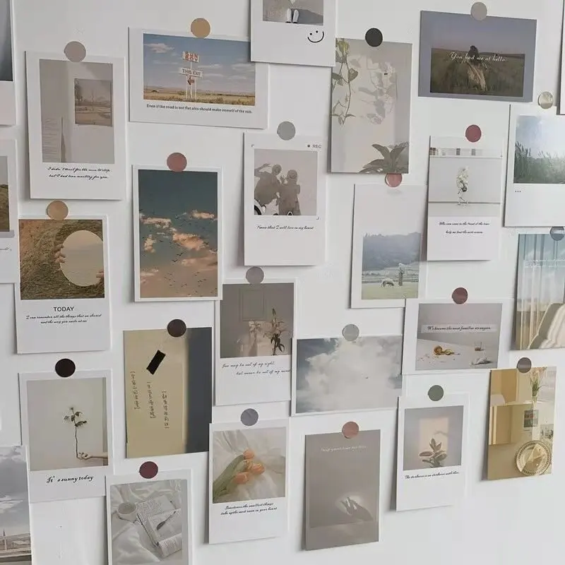 Décorations murales collage photos illustrations artistiques 30 feuilles sans colle style inspirant dimensions