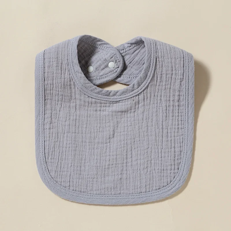 Bavoir d'alimentation imperméable en coton smoke gray bavoir personnalisé bébé doux et confortable protègeécla