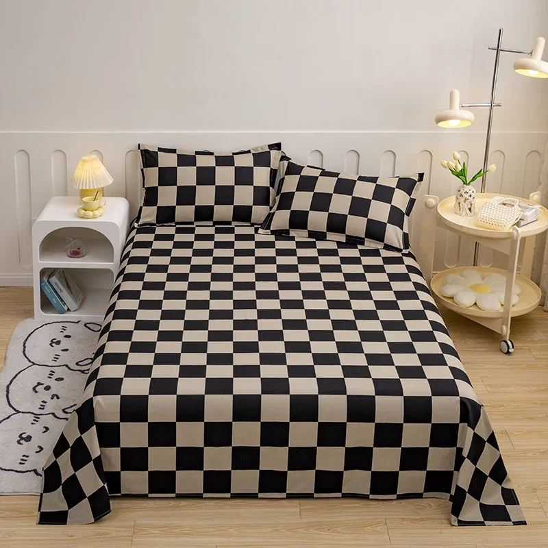 Drap de lit à carreaux pour lit de bébé poussette literie bébé tissu doux et respirant style moderne 安全 confor