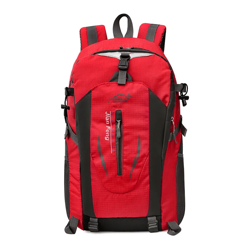 Sac à dos randonnée sport 3655L nylon polyester red Jian Feng imperméable réfléchissant poches latérales brete