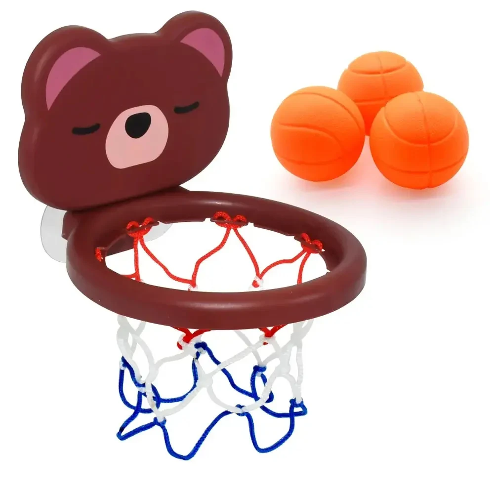 Jouets de bain pour bébé, cerceau de basket-ball à ventouse avec 3 balles, salle de bain, baignoire, douche, j