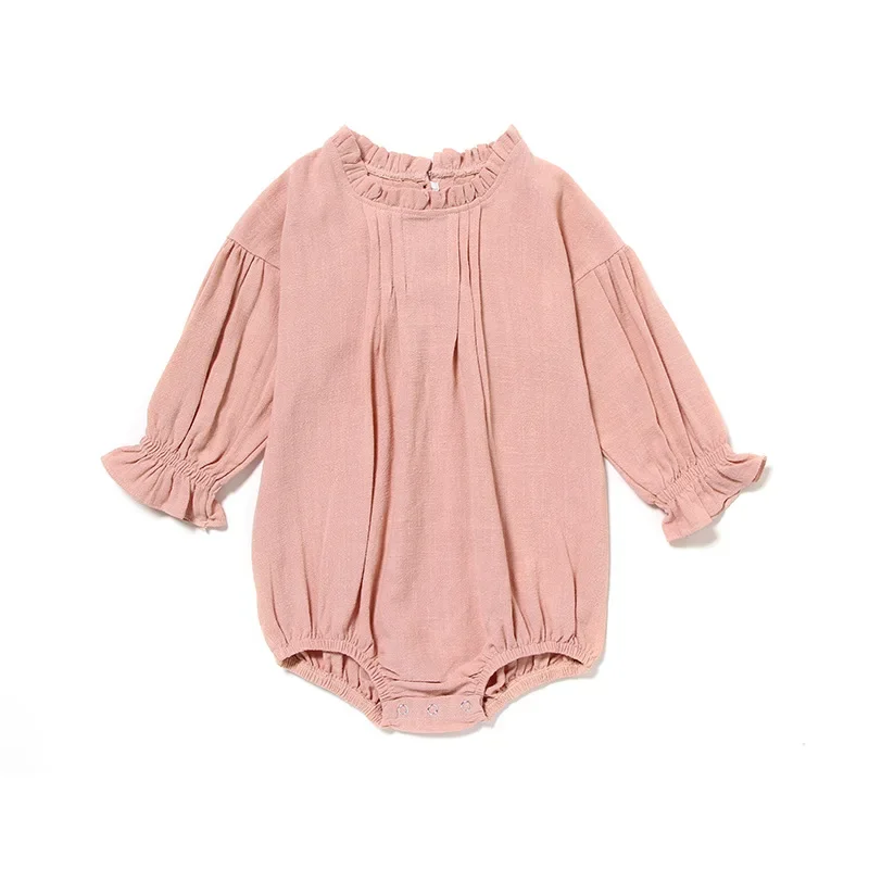 Barboteuse princesse bébé filles manches longues coton doux printemps automne élégance vêtements nouveauné hab
