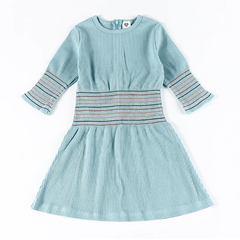 Robe d'Enfance en Coton pour Fille, Tenue de Famille Assortie, Fermeture Éclair Cachée au Dos, Vêtements d'Hiv