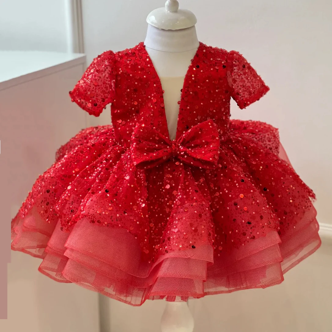 Robe d'anniversaire princesse pour filles robe de soirée paillettes
