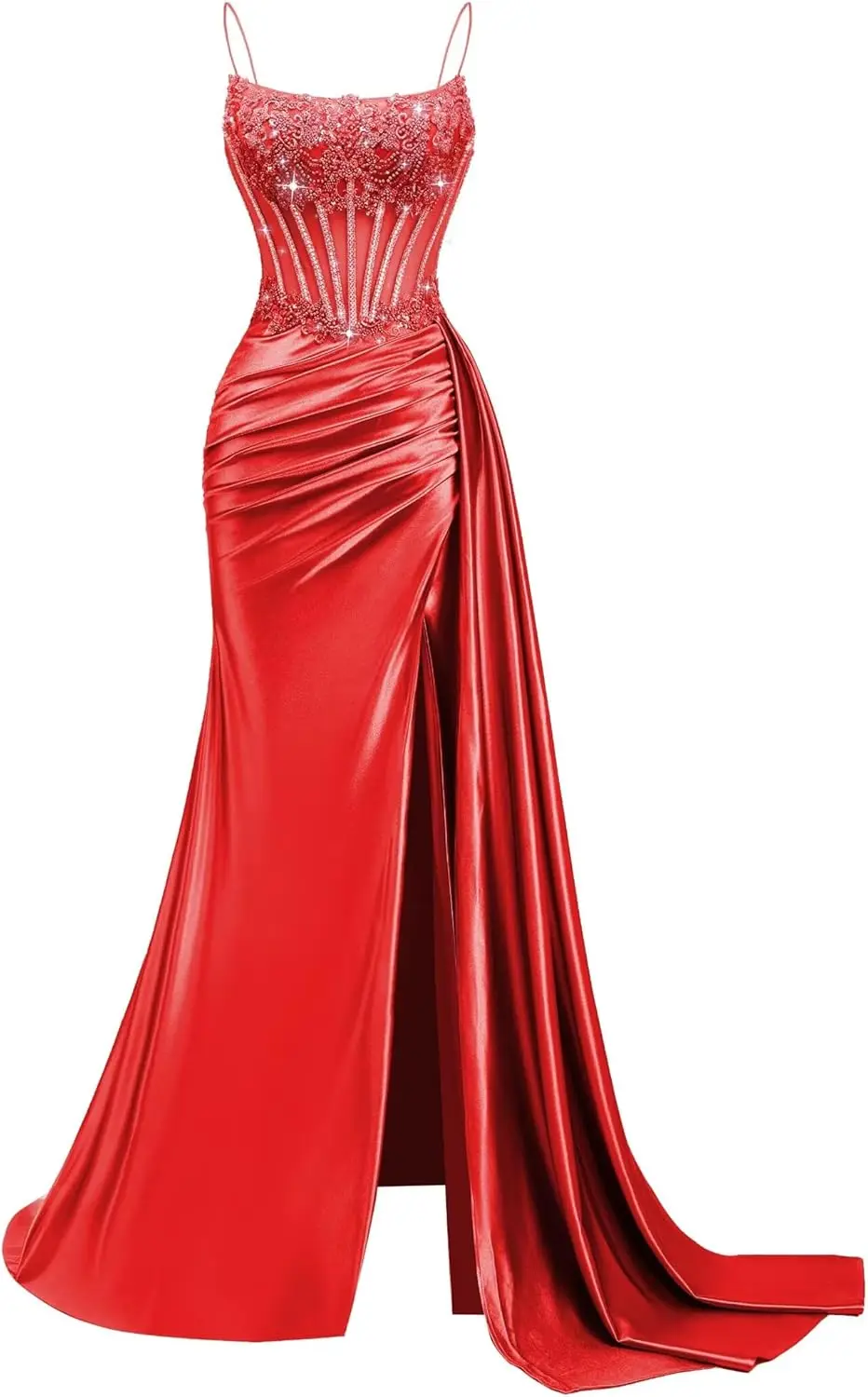 Robe de soirée élégante pour occasions spéciales robe de bal longue en satin doré avec détails en strass dos n