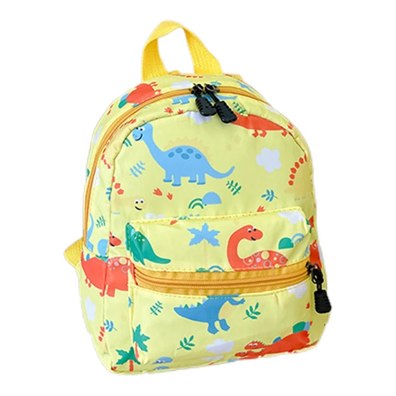 Sac à dos dinosaure coloré pour enfants sac scolaire mignon imperméable en nylon design ludique pour garçons e