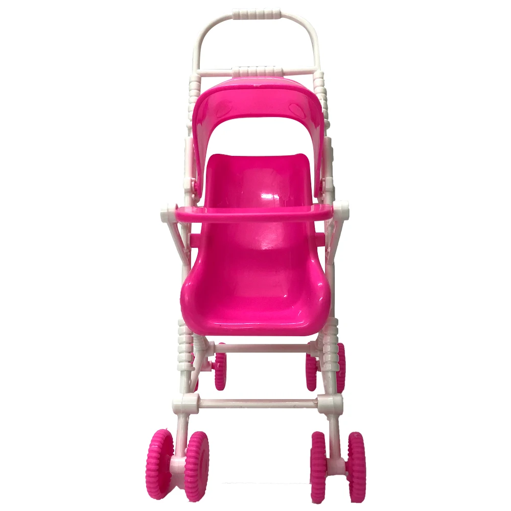 1 pièces rose chariot bébé poussette pour poupée Mini meubles 1/12 poupées accessoires 11.5 pouces poupée vête