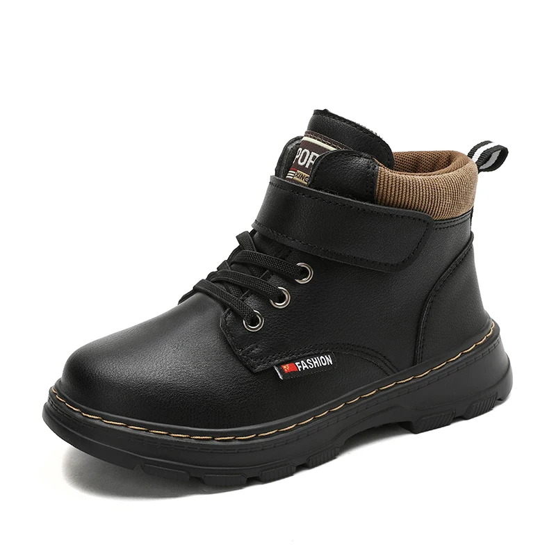 Bottes de neige pour enfants confortables et antidérapantes style moderne noir et marron nouvelle collection 2