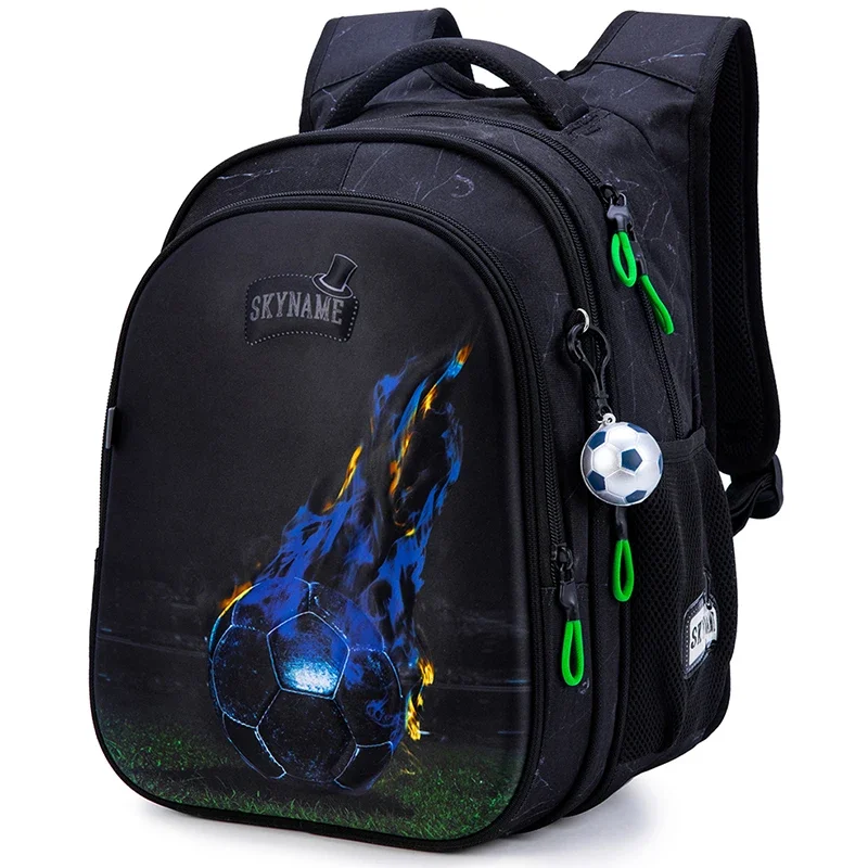 Sac à dos étanche pour enfant style sportif motif foot enflammé idéal école activités durabilité qualité Sky N