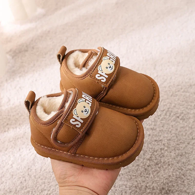 Bottes intérieures chaudes pour bébé fille et garçon chaussures