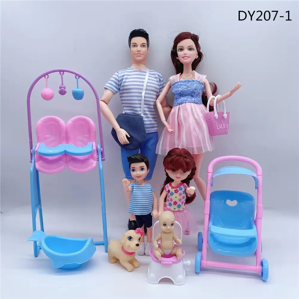Ensemble poupée mignonne poussette siège accessoires jouet éducatif cadeau anniversaire noël enfants 11.5 Pouc