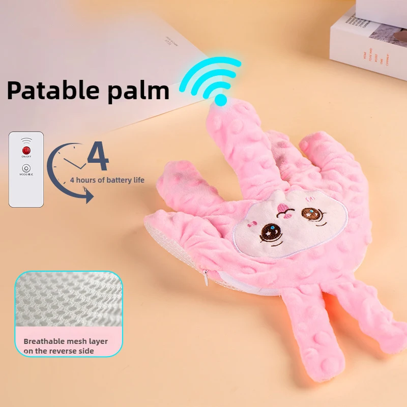 Bébé oreiller main en peluche apaisant aide au sommeil avec télécommande pink bébé enfant poussette accessoire