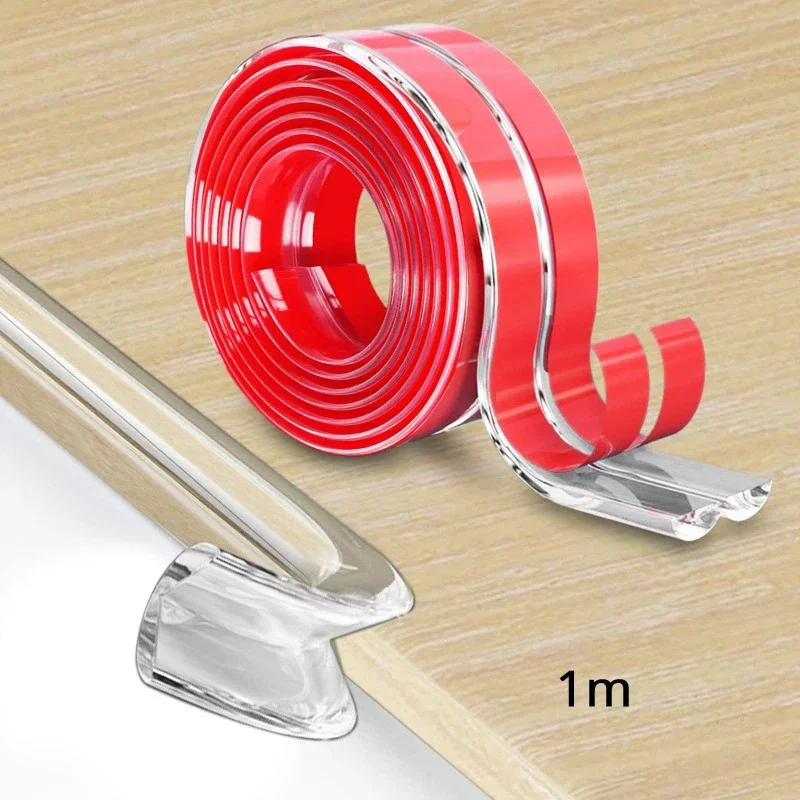 Bande de protection d'angle de meuble 1/2/3M autoadhésive transparente anticollision parechocs souple sécurité