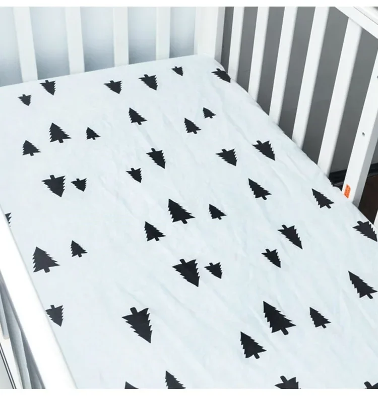 Draphousse berceau bébé douillet 100% coton motifs sapins design scandinave sécurisé confortable nouveauné enf