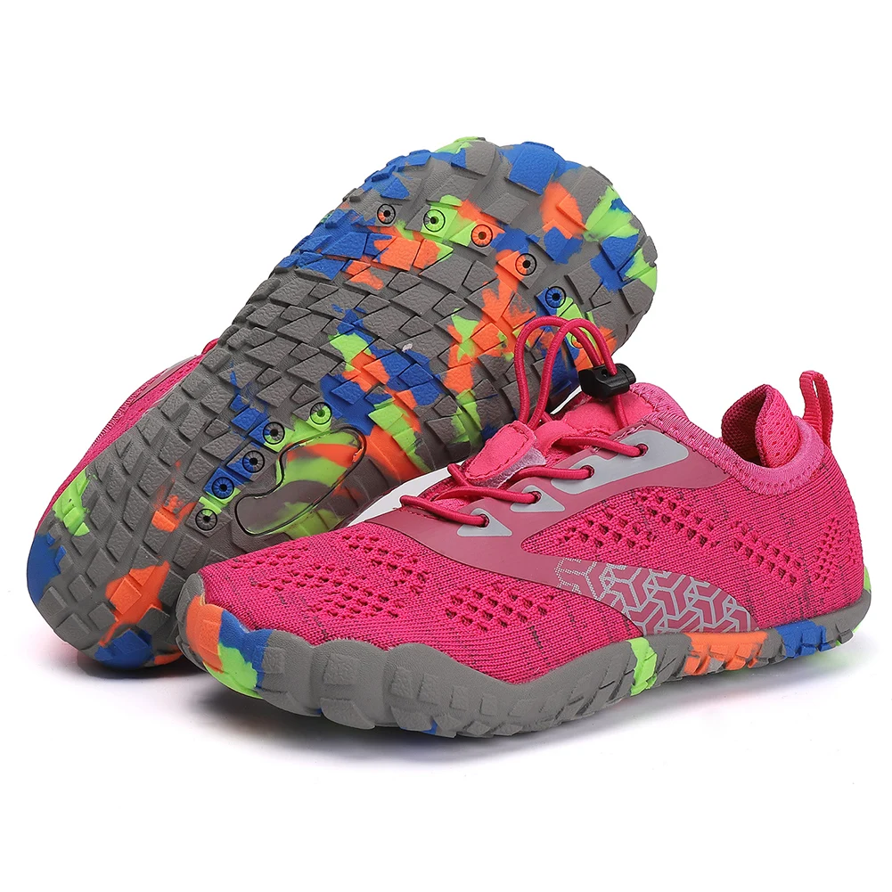 Chaussures d'eau enfants respirantes légères confortables randonnée garçons filles rose red