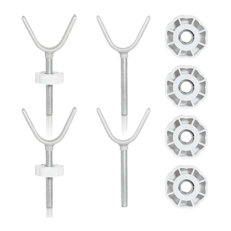 Supports montage Y en métal et plastique blanc pour planche à roulettes et scooter Set de 4 tiges filetées
