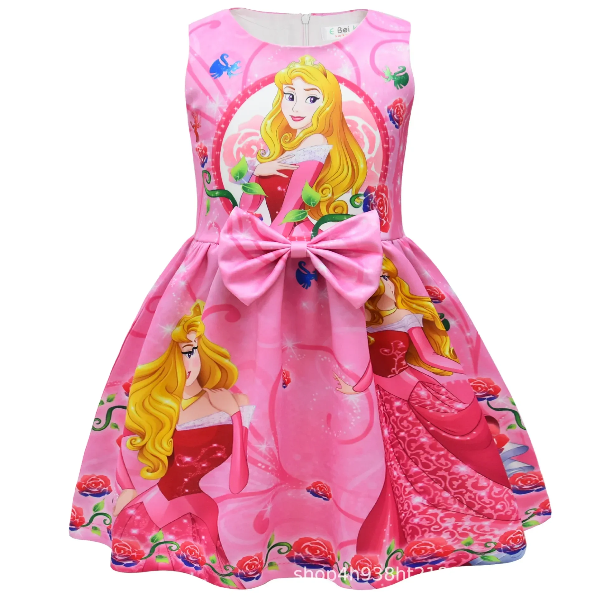 Robe princesse dessin animé filles robe Ariel Cendrillon Pepper LED fêtes anniversaire Noël enfants 37 ans