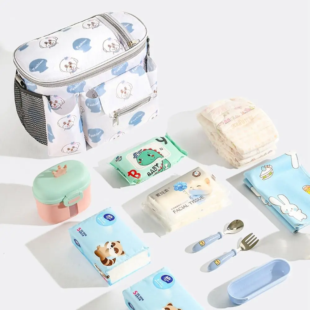 Organisateur de landau multifonctionnel en tissu Oxford sac suspendu imperméable pour poussette de bébé rangem