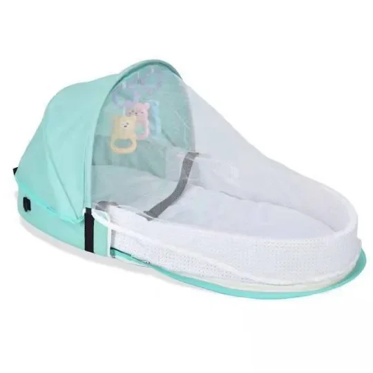 Lit de voyage pour bébé nid de couchage portable moustiquaire intégrée sac de couchage berceau pour nouveauné 