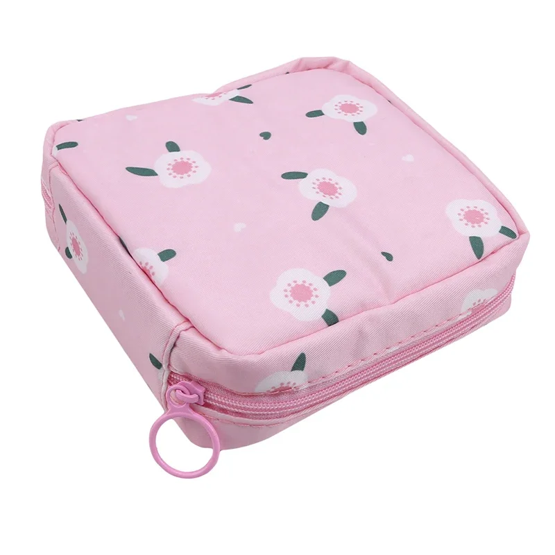 Sac de rangement floral pour serviettes hygiéniques couches bijoux cartes de crédit Organisateur portable styl