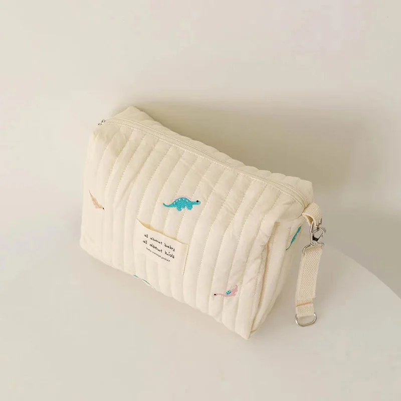 Sac à langer pochette brodée dinosaures enfant Messenger Bag Newborn Baby Diaper Bag Nappy Pouch Travel Stroll