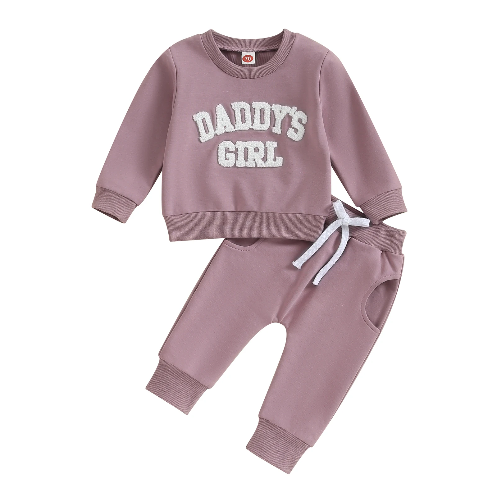 Ensemble vêtements bébé fille sweatshirt joggers broderie Daddy's Girl