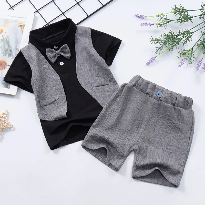 Ensemble Élégant Été Bébé Fille Garçon Jersey Coton Doux Confort Maternité Pratique 15 Ans